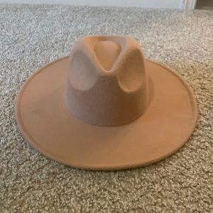 Pink Lily Brown Felt Hat